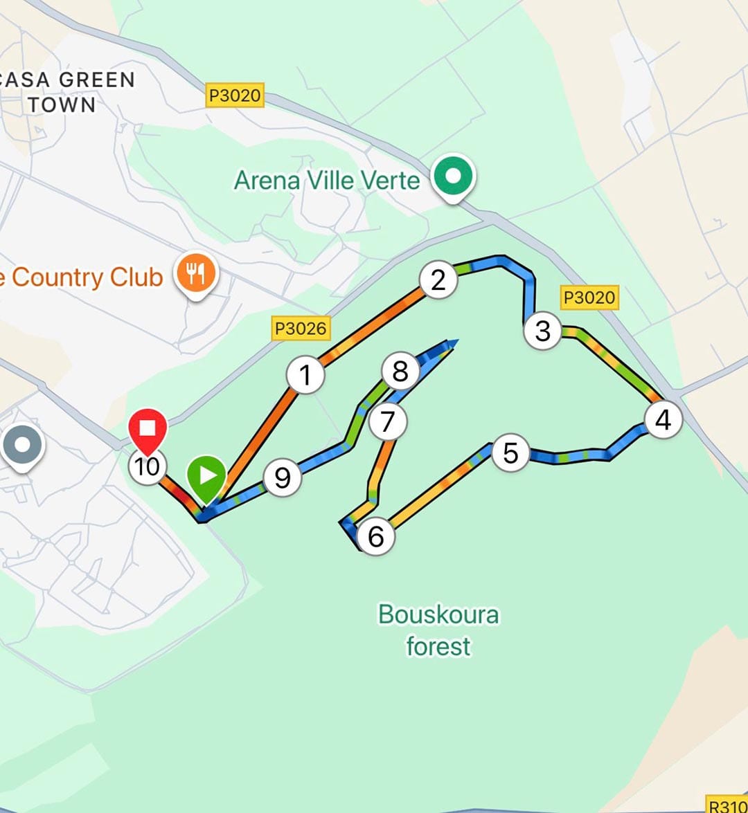 The 10 km route